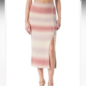 Jessica Simpson Loti Lace-Up Knit Midi Skirt NWT Size M